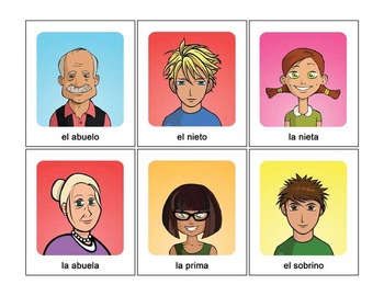 Spanish Family Flash Cards & Memory Game - La Familia by ...