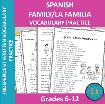 Preview of Spanish Family/La Familia Vocabulary Activities/Practice/Emergency Sub Lesson!