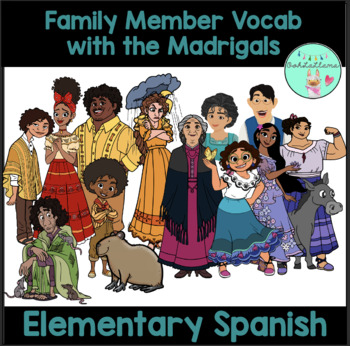 Preview of Spanish Family Member Vocab Activity Pack with La Familia Madrigal from Encanto