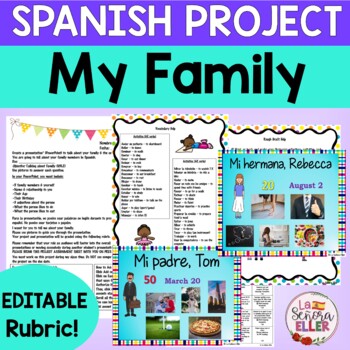Preview of Spanish Family Project | Spanish Mi Familia Proyecto