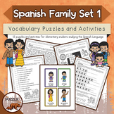 Spanish Family Puzzles and Activities Set 1