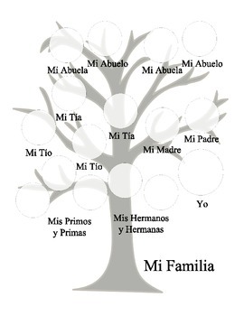Preview of Spanish Family Tree - Mi Familia