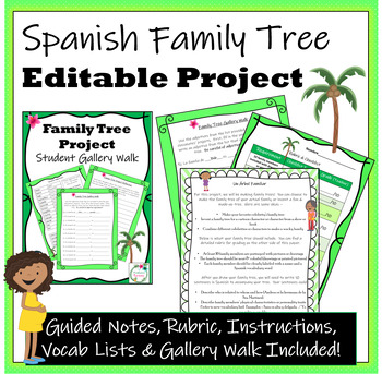 Preview of Spanish Family Tree Project & Gallery Walk  La Familia