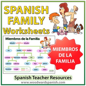 Preview of Spanish Family Tree Worksheets