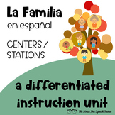 Spanish Family UNIT La Familia Differentiated Instruction great for STATIONS