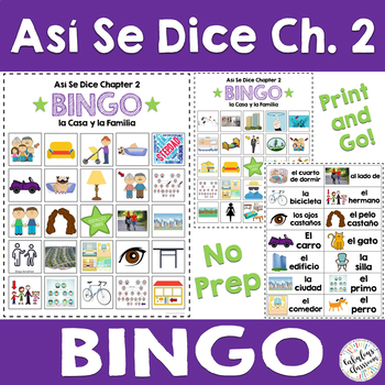 Bingo de la familia - Family Bingo Game in Spanish - Classful