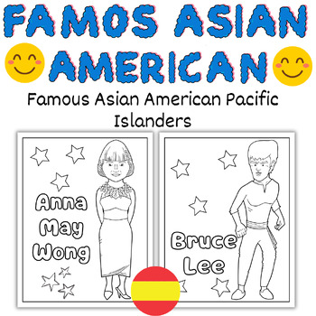 Preview of Spanish  Famous Asian American Heritage Pacific Islander Coloring Pages