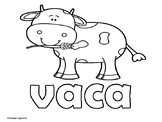 Spanish Farm Animals Coloring Pages