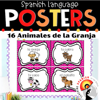 Preview of Farm Animals Posters in Spanish