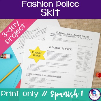 Spanish Fashion Police Clothing Skit - la ropa by Miss Senorita | TPT