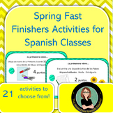 Spanish Fast Finishers activities for Spring! Printables, 