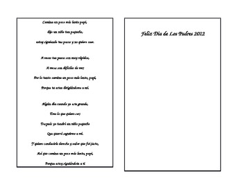 Spanish Fathers Day Poems Design Corral