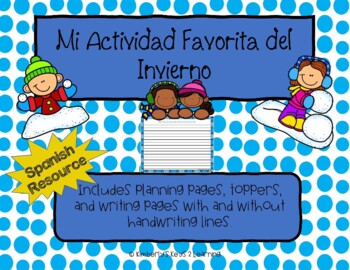 Preview of Spanish Favorite Winter Activity Opinion Writing & Craftivity