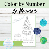 Spanish Feliz Navidad Color by Number