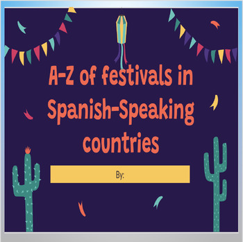 Preview of Spanish Festivals - A-Z activity - Great for Subs/ Relief Teachers