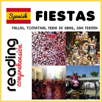 Preview of Spanish Fiestas - Fiestas españolas - Reading Comprehension Activity Pack