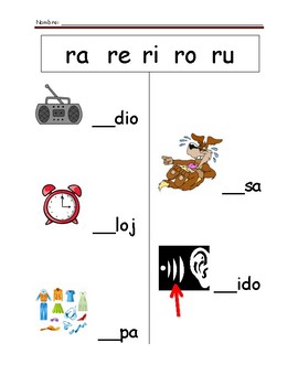 Ra Re Ri Ro Ru Worksheets Teaching Resources Tpt