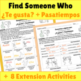 Spanish Find Someone Who Speaking & Writing - Te Gusta & P