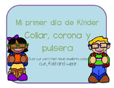 Spanish First day of Kinder crown, necklace and watch