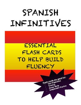 Preview of Spanish Flash Cards of Infinitives
