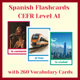 Spanish Flashcards CEFR Level A1 | 260 Vocabulary Cards wi