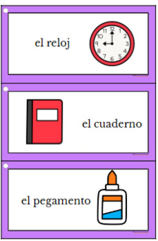 La Escuela! Spanish School Vocabulary Flashcards