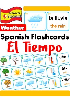 Spanish & English Weather Flashcards Homeschool Printables Flash Cards Pre  K Basics Kindergarten Preschool Morning Menu Basic Printable 