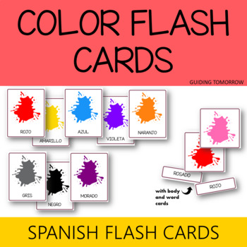 Preview of Spanish Flash Cards to teach Colors