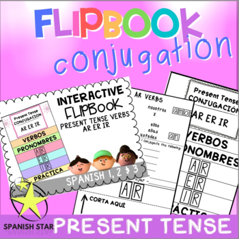 Preview of Spanish Flipbook - Present Tense Conjugation - AR, ER, IR