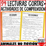 Lecturas de comprension Animales Spanish Fluency Passages 