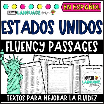 Preview of Spanish Fluency Passages for Social Studies | Comprensión de lectura