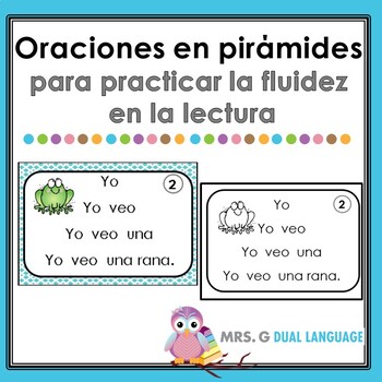 Preview of Spanish Fluency Pyramids Simple Sentences Lectura de oraciones simples