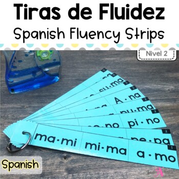 Preview of Spanish Reading Fluency Strips Level 2 | Tiras de fluidez de lectura en español
