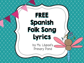 Preview of Spanish Folk Song Lyrics (Free)