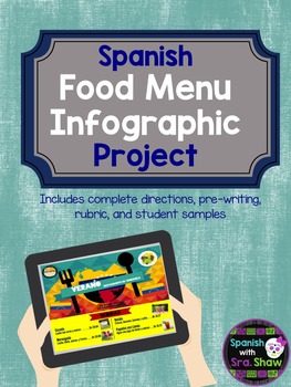 Preview of Spanish Food Project: La Comida Menu Infographic