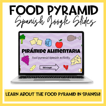 Preview of Spanish Food Pyramid  | La pirámide alimenticia | Digital Slides Activity
