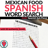 End of Year Spanish Activity Mexican Food Word Search Cult