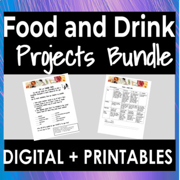 Preview of Spanish Food Unit Projects Bundle | Comida Projects