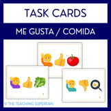 Spanish Food Vocab Task Cards (Me gusta comida) Emoji Puzzles