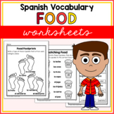 Spanish Food Vocabulary Worksheets La Comida en Español