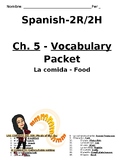 Spanish Food and Meal Taking Vocabulary and Grammar Notes 