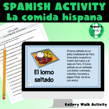 Preview of Spanish Foods Readings | Culture | Gallery Walk | Comida Hispana