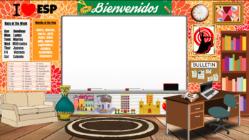 Preview of Spanish/ Foreign Languages Virtual Class Background