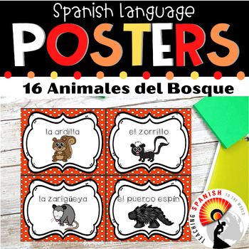 Preview of Forest Animals Posters in Spanish