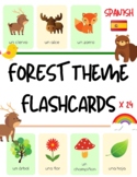 Spanish *Forest theme* Flashcards for Kids - 24 Spanish Vo
