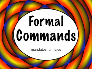 Preview of Spanish Formal Commands PowerPoint Slideshow Presentation