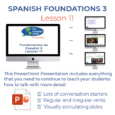 Spanish Foundations 3 Lesson 11 Final Review