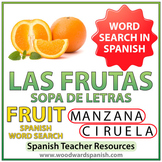 Spanish Fruit Word Search - Las Frutas