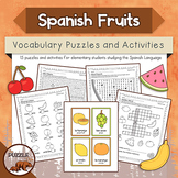 Spanish Fruits Puzzles and Activities