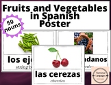 Spanish Fruits and Vegetables Poster Vocabulary